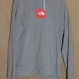 The North Face grey hooded sweatshirt